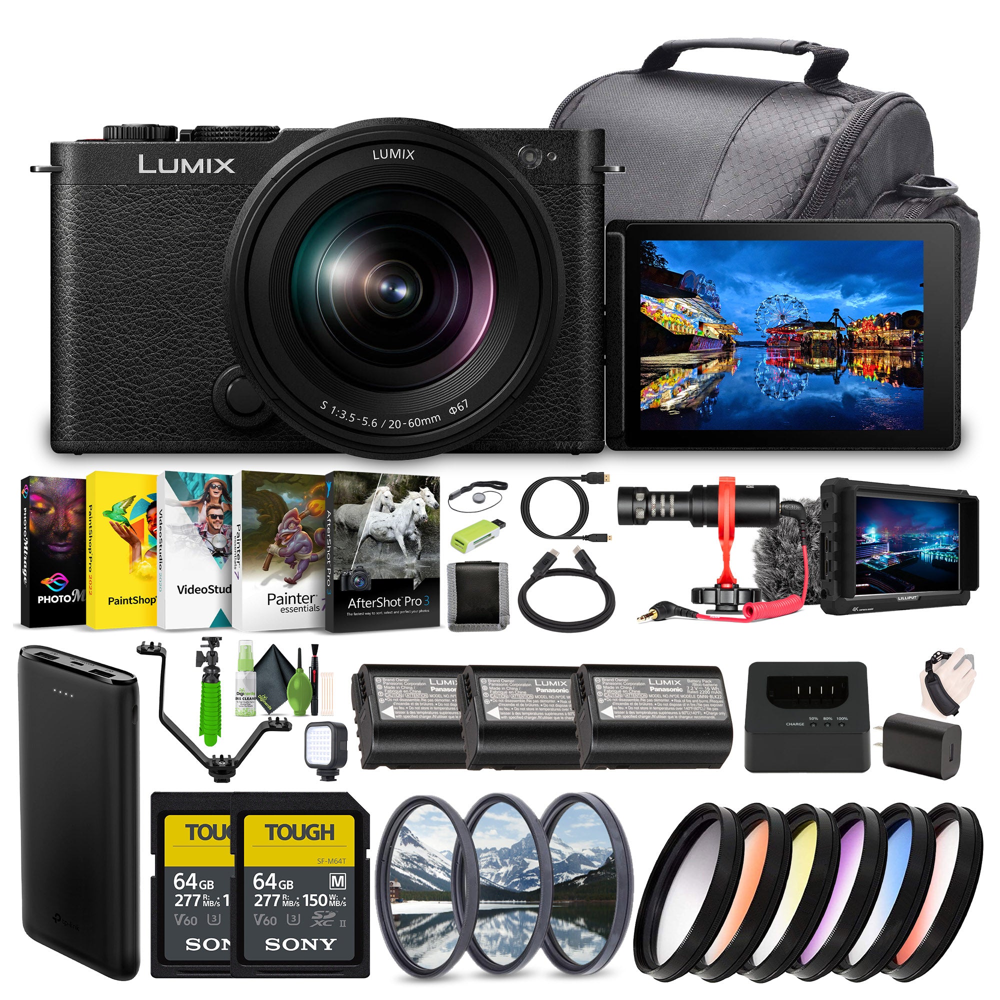 Panasonic LUMIX S9 Mirrorless Full-Frame Camera with 20-60mm L Mount Lens -Black