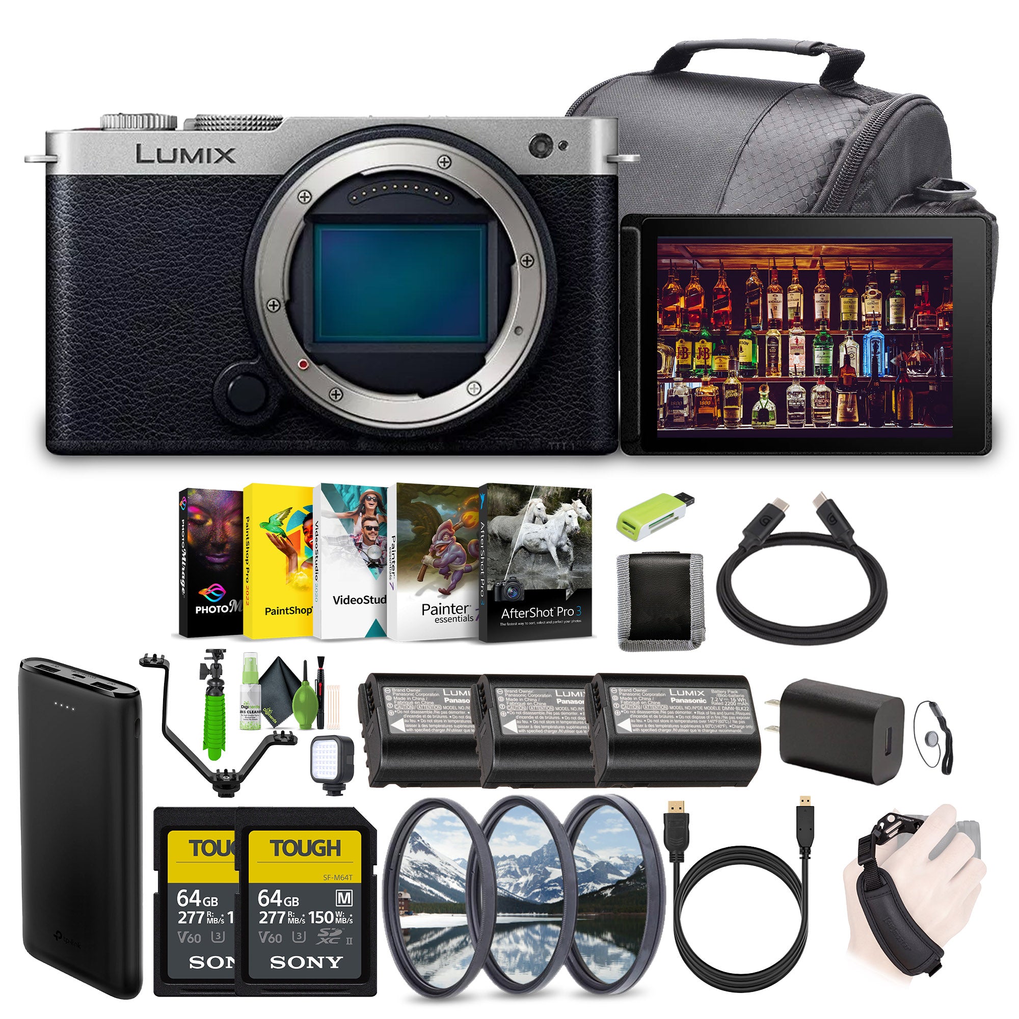 Panasonic LUMIX S9 Mirrorless Full Frame Camera Body +2x Memory Card Silver+more