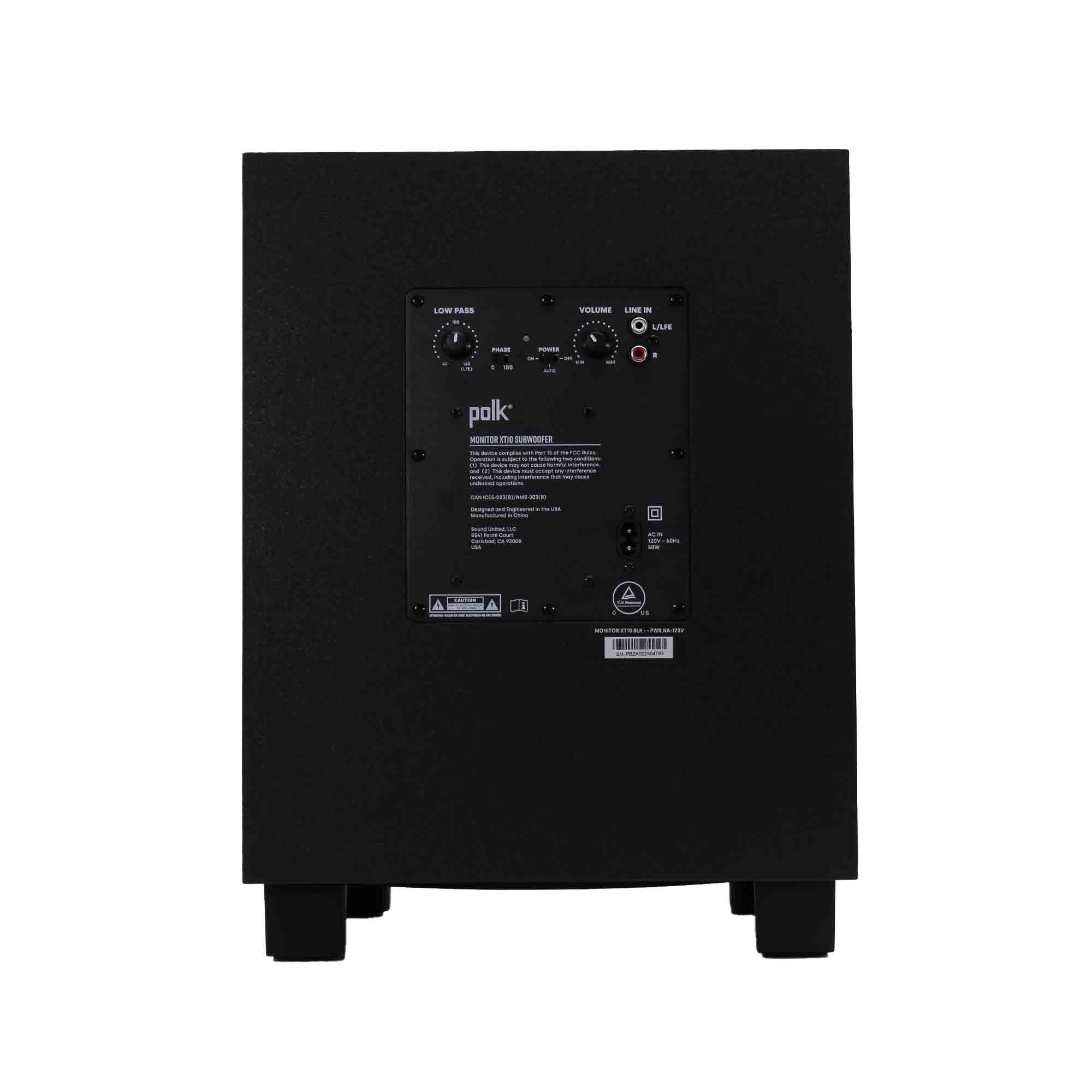 Polk Audio Monitor X10 10" 100W Subwoofer Bundle