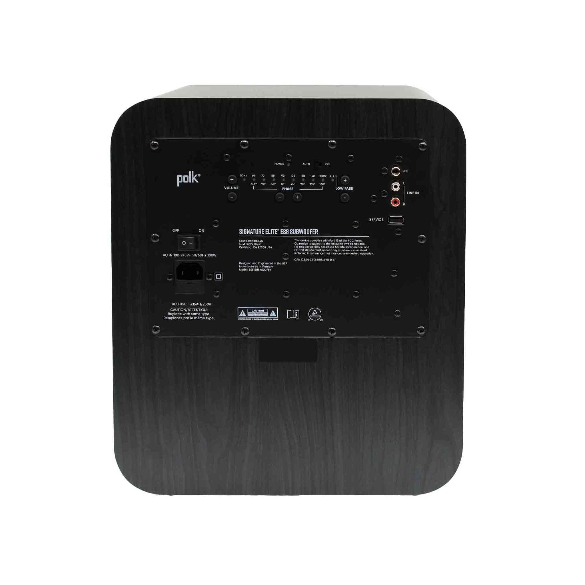 Polk Audio Signature Elite ES8 8" 100W Subwoofer Bundle