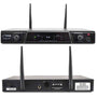Dual Channel Wireless Microphone System - Portable VHF Audio Mic Set with Clip Lavalier lapel, Handheld, Headset, Transmitter, ¼’’ cable, power adapter - For Karaoke, PA DJ - Pyle Pro PDWM2115