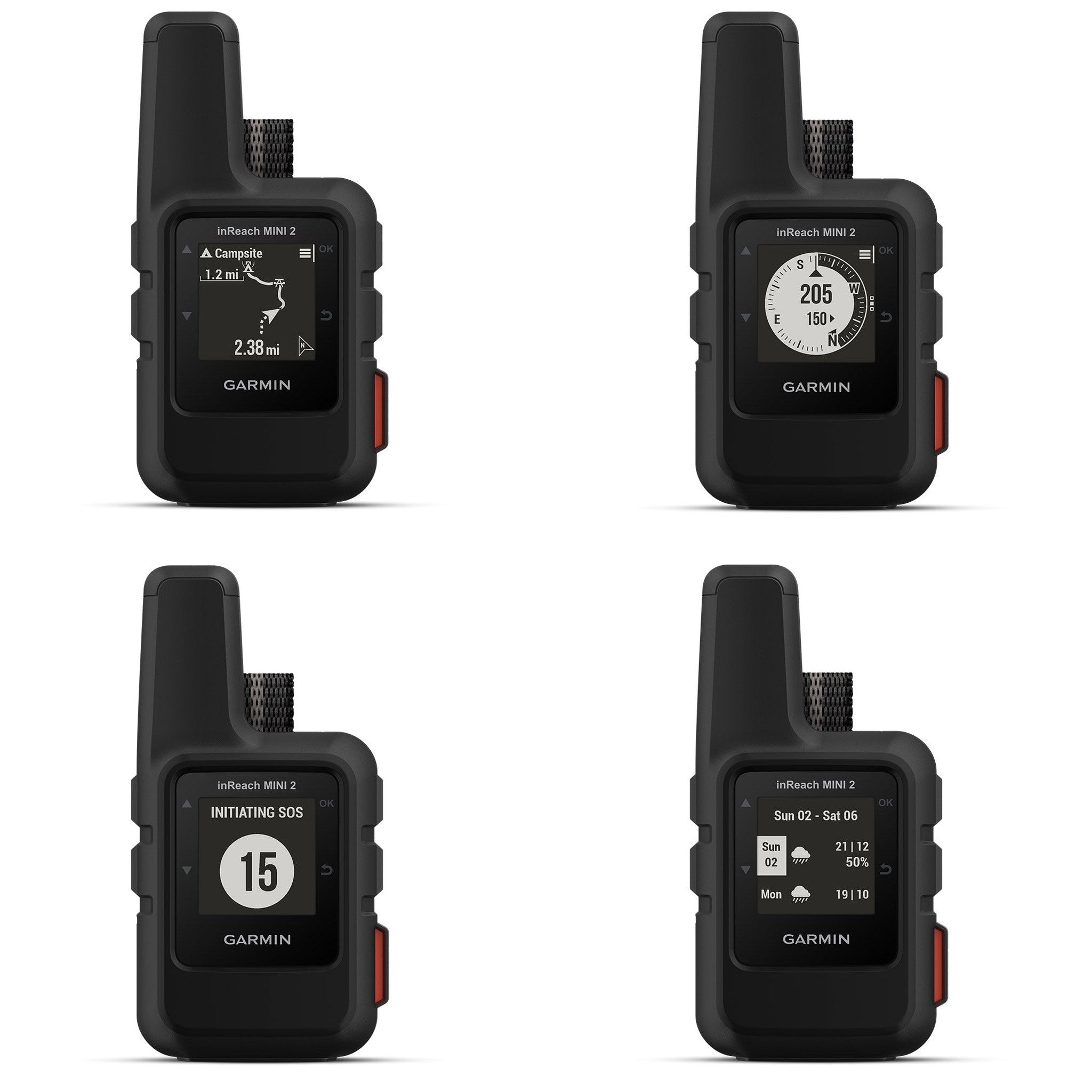 Garmin inReach Mini 2 Satellite Communicator Handheld for Hiking Bundle - Black