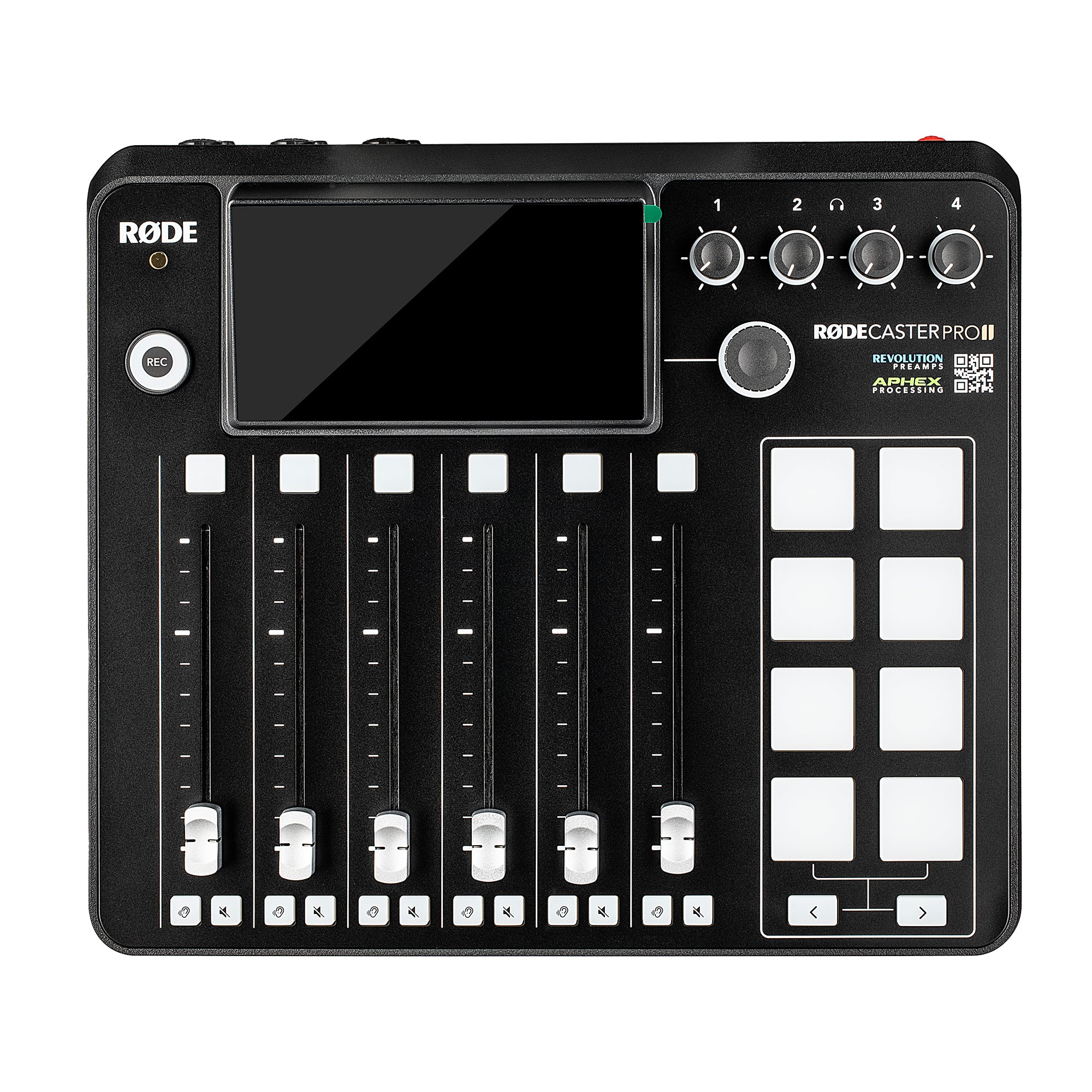 RODE RODECaster Pro II + Headphones + Podcast Microphone + 64GB Micro SD + More (Bundle)