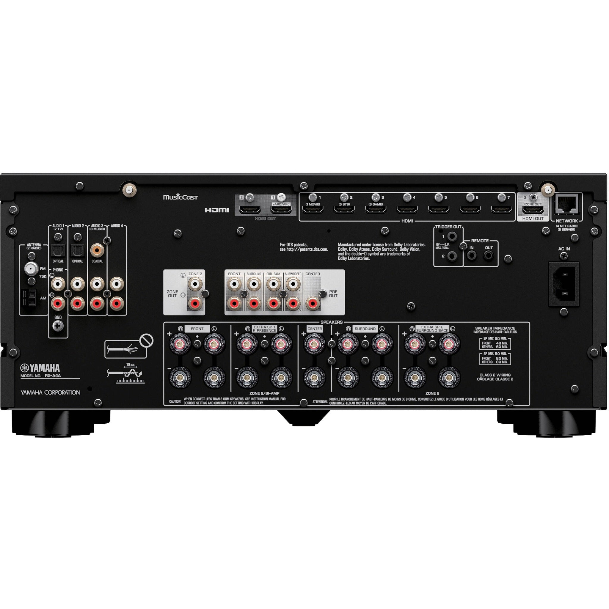 Yamaha AVENTAGE RX-A4A 7.2-Channel MusicCast A/V Receiver Yamaha