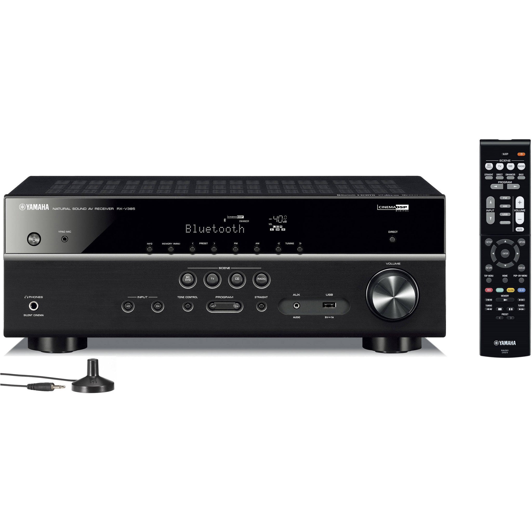 Yamaha RX-V385 5.1-Channel AV Receiver Bundle Yamaha