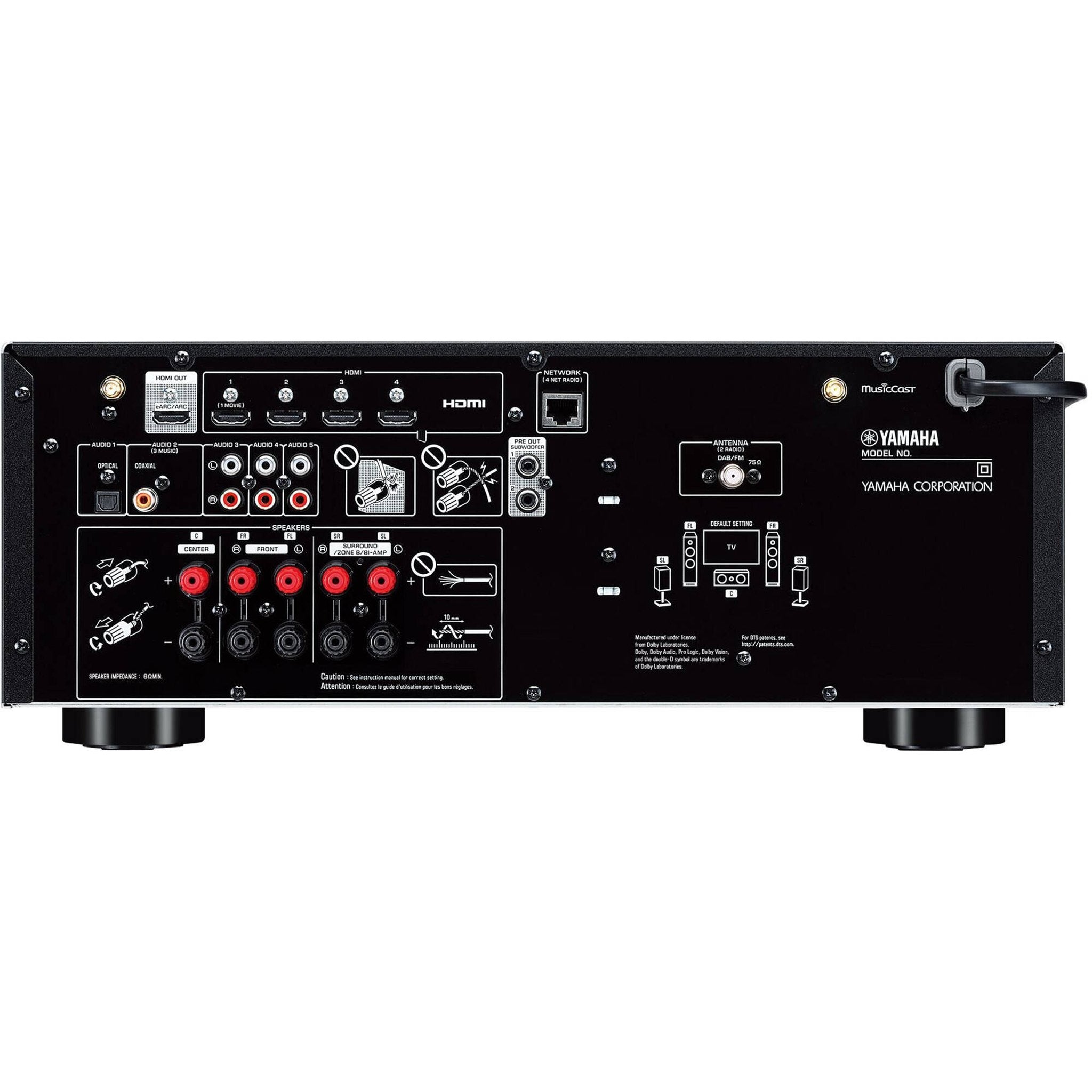 YAMAHA RX-V4A 5.2-Channel AV Receiver with MusicCast Bundle Yamaha
