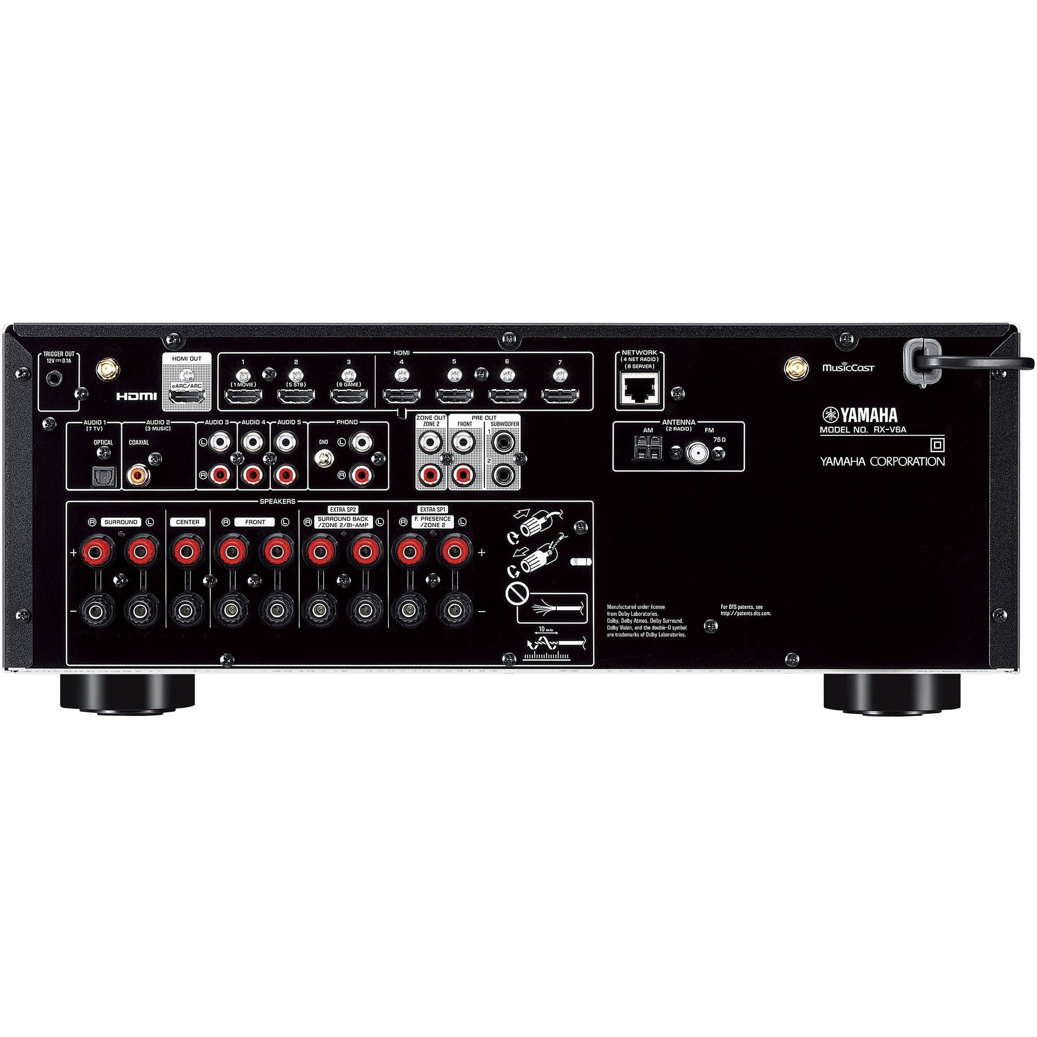 Yamaha RX-V6A 7.2-Channel Network A/V Receiver with MusicCast Yamaha