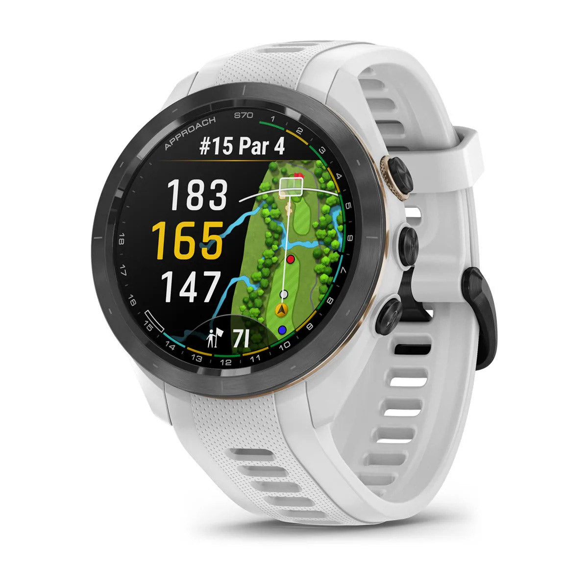Garmin Approach S70 42MM Fitness Tracker Watch GPS Golf Smartwatch For Men-White
