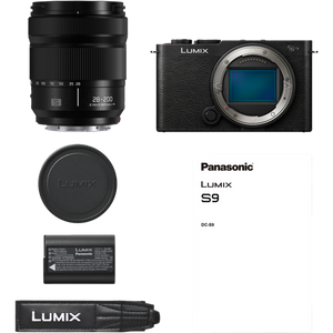 Panasonic LUMIX S9 Mirrorless Full Frame Camera with 28-200mm L Mount Lens Black Panasonic