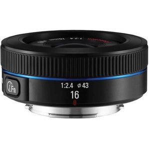 Samsung NX 16mm f/2.4 Camera Lens Black - Fixed