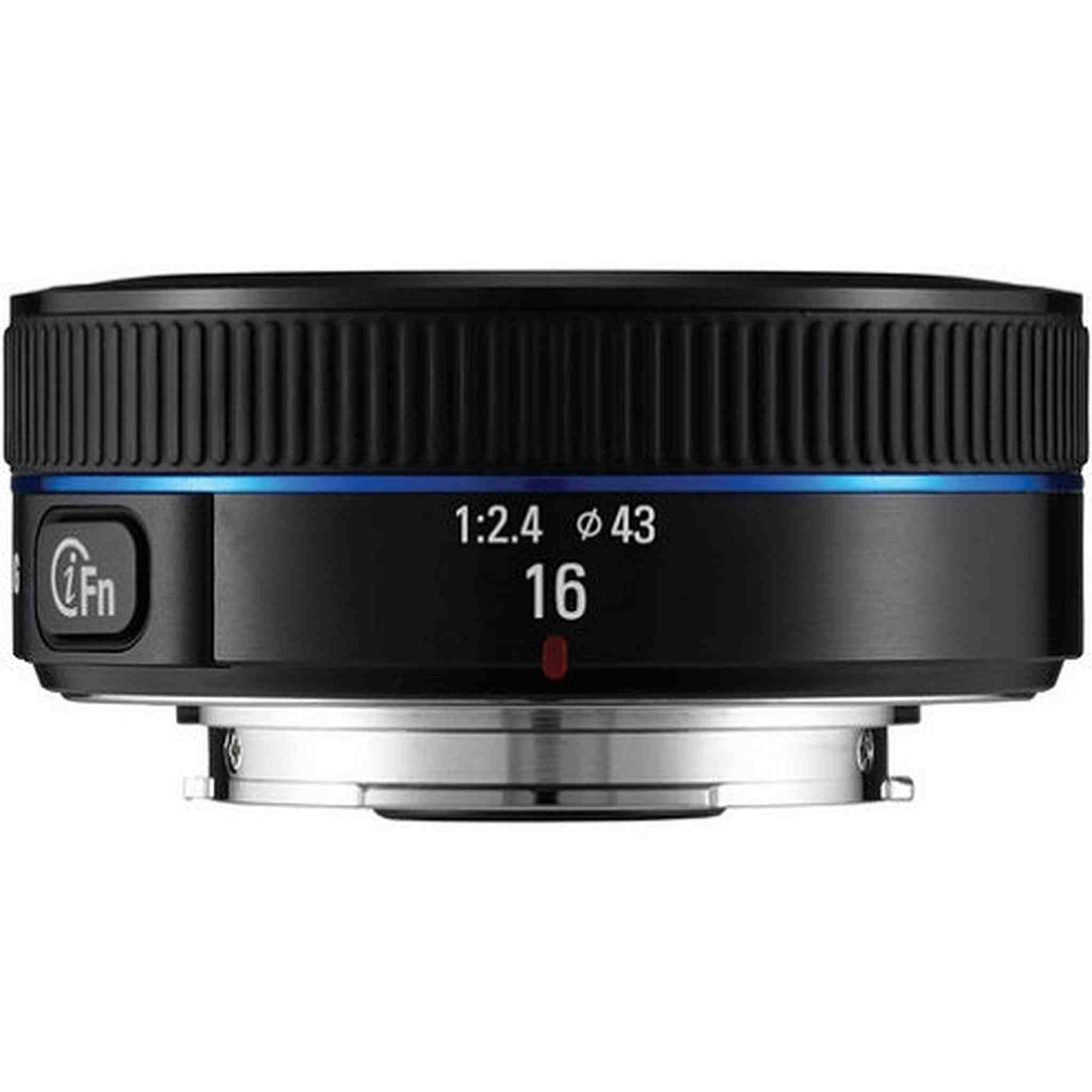 Samsung NX 16mm f/2.4 Camera Lens Black - Fixed