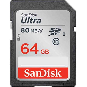 Sandisk Ultra SDXC 64GB 80MB/S C10 Flash Memory Card SDSDUNC-064G-AN6IN