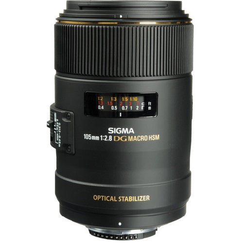 Sigma 105mm f/2.8 EX DG OS HSM Macro Lens for Nikon AF Cameras 258306