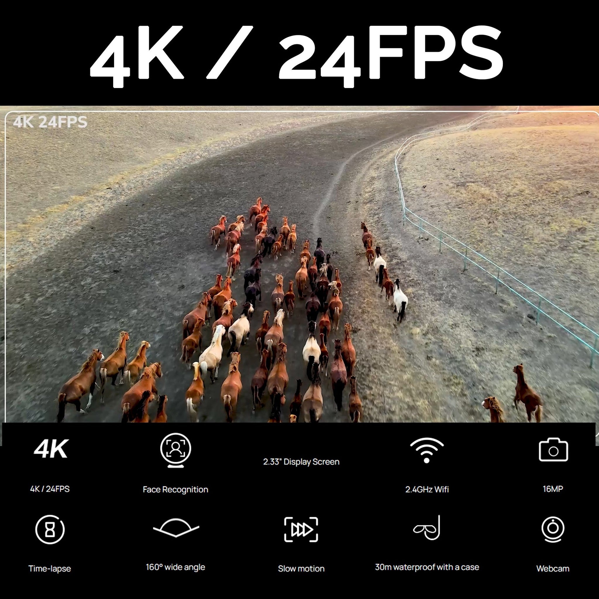 SJCAM SJ10 Pro Dual Screen Action Camera Bundle