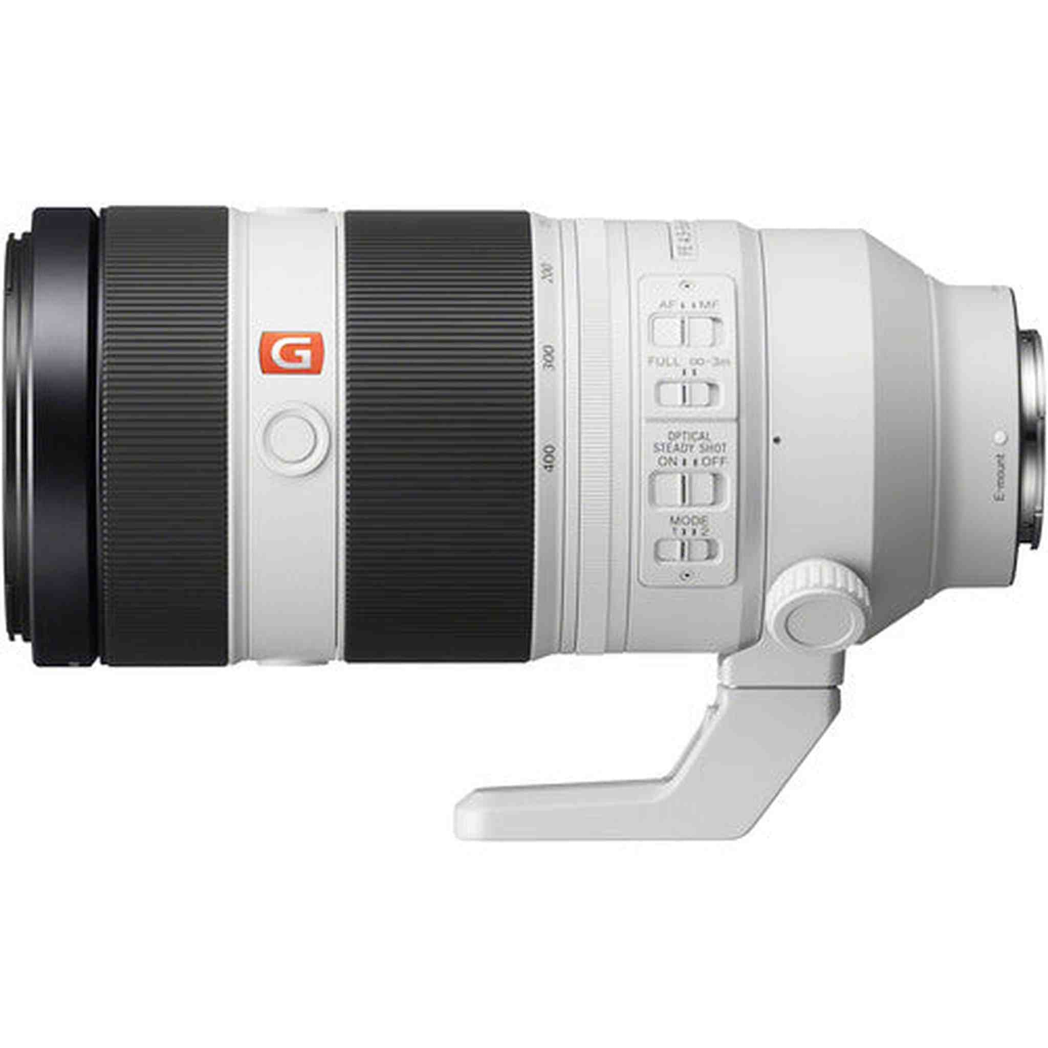 Sony G Master - 100 mm to 400 mm - 4.5 - 5.6 - Super Telephoto Zoom Lens for Sony E - Designed for Camera - 77 mm Attachment - 0.35x Magnification - 4x Optical Zoom - Optical IS - 8.1Length - 3.7Diameter