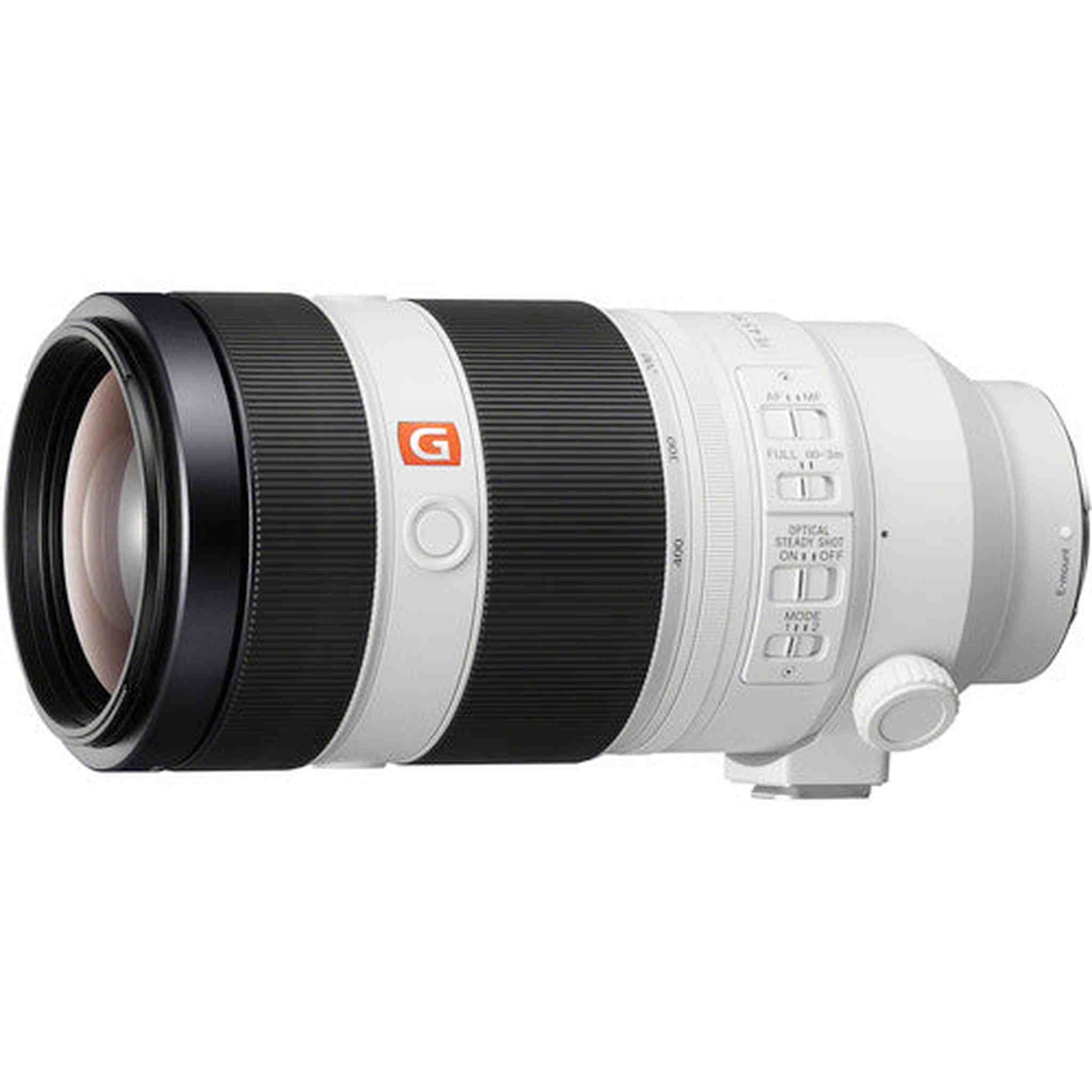 Sony G Master - 100 mm to 400 mm - 4.5 - 5.6 - Super Telephoto Zoom Lens for Sony E - Designed for Camera - 77 mm Attachment - 0.35x Magnification - 4x Optical Zoom - Optical IS - 8.1Length - 3.7Diameter