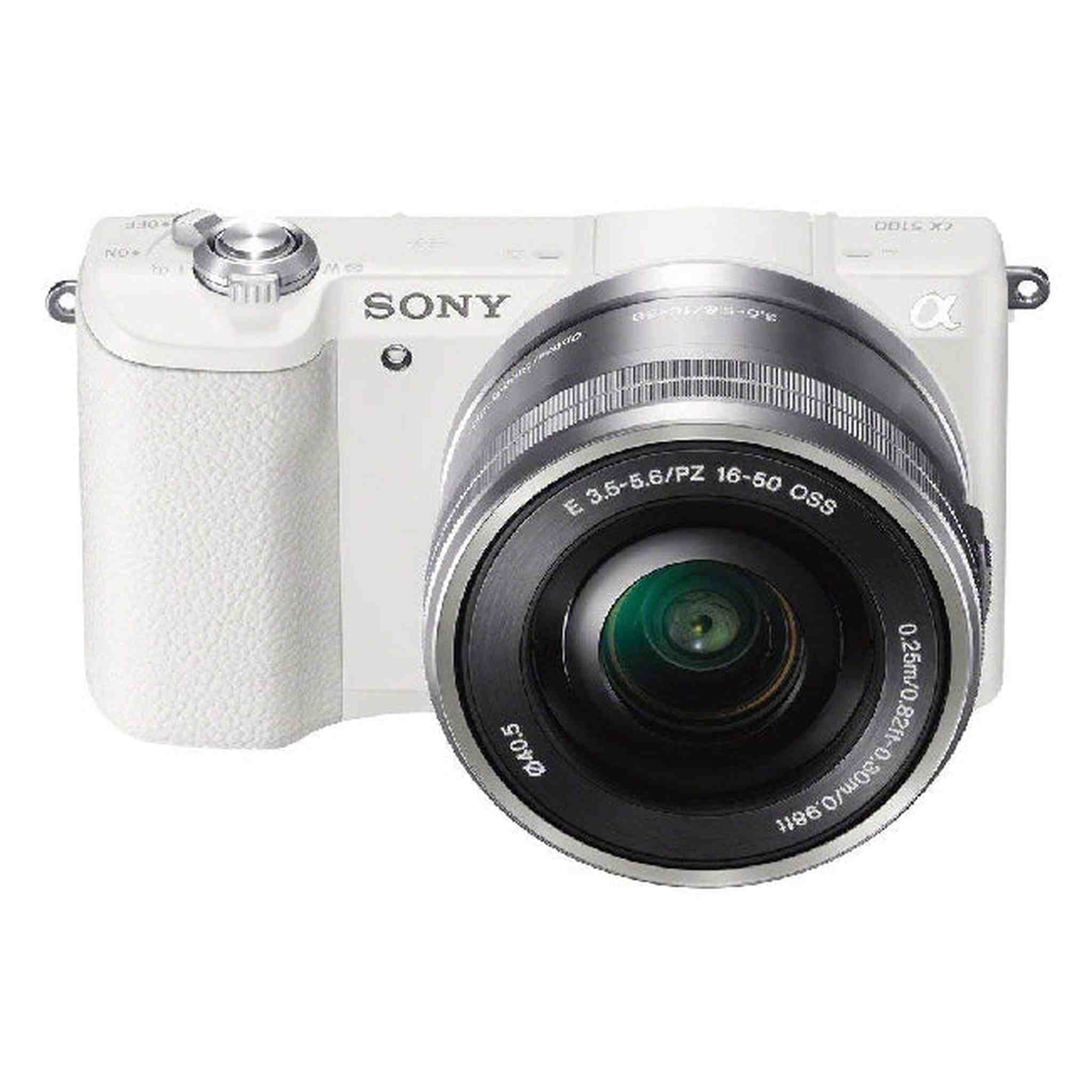Sony a5100 16-50mm Mirrorless Digital Camera with 3-Inch Flip Up LCD White Renewed - Reconditioned