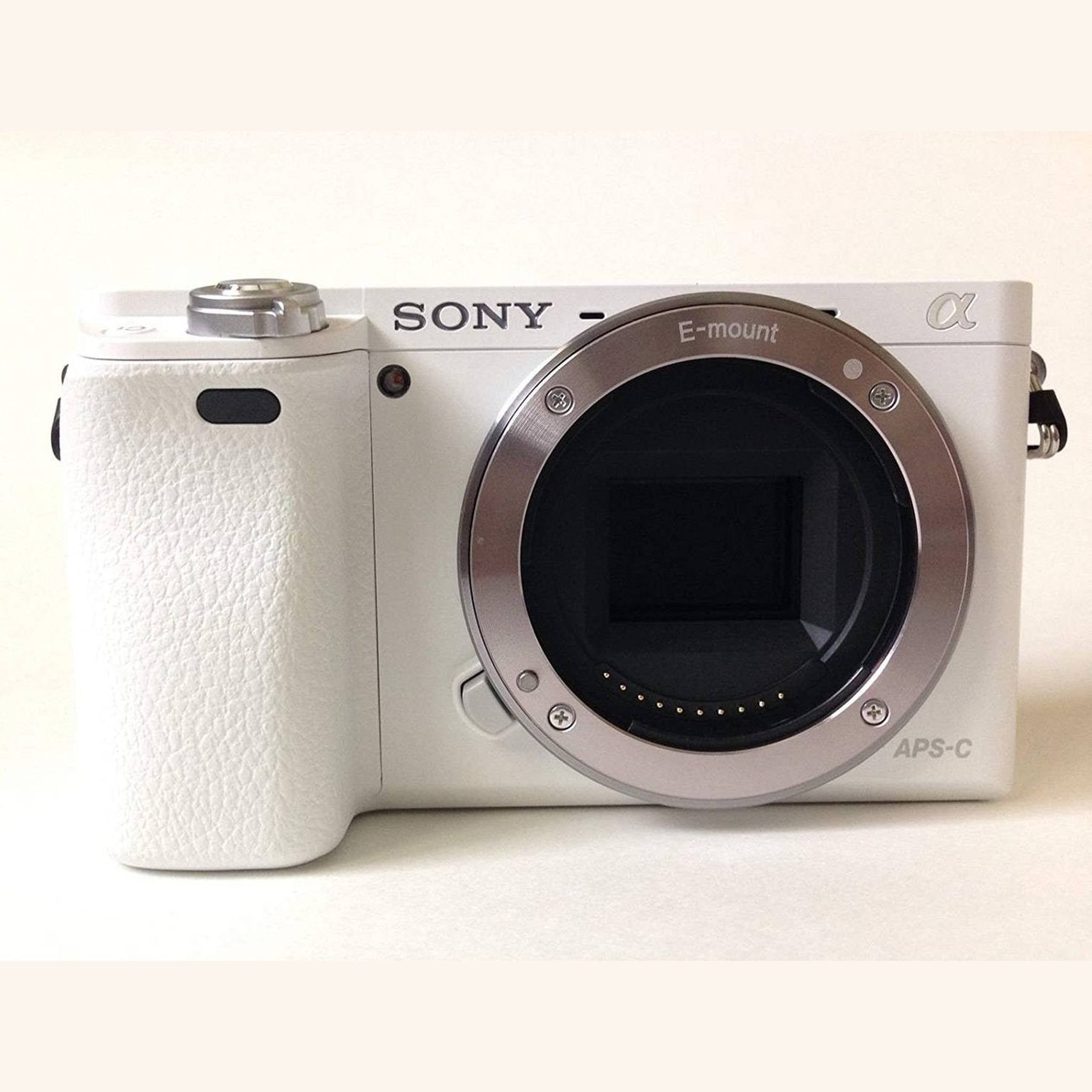 Sony Alpha a6000 Mirrorless Digital Camera Body Only White Kit Box