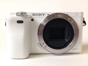 Sony Alpha a6000 Mirrorless Digital Camera Body Only White Kit Box