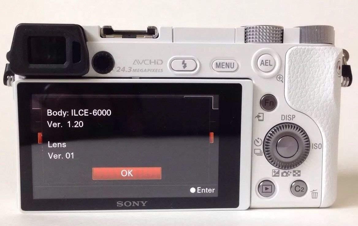 Sony Alpha a6000 Mirrorless Digital Camera Body Only White Kit Box