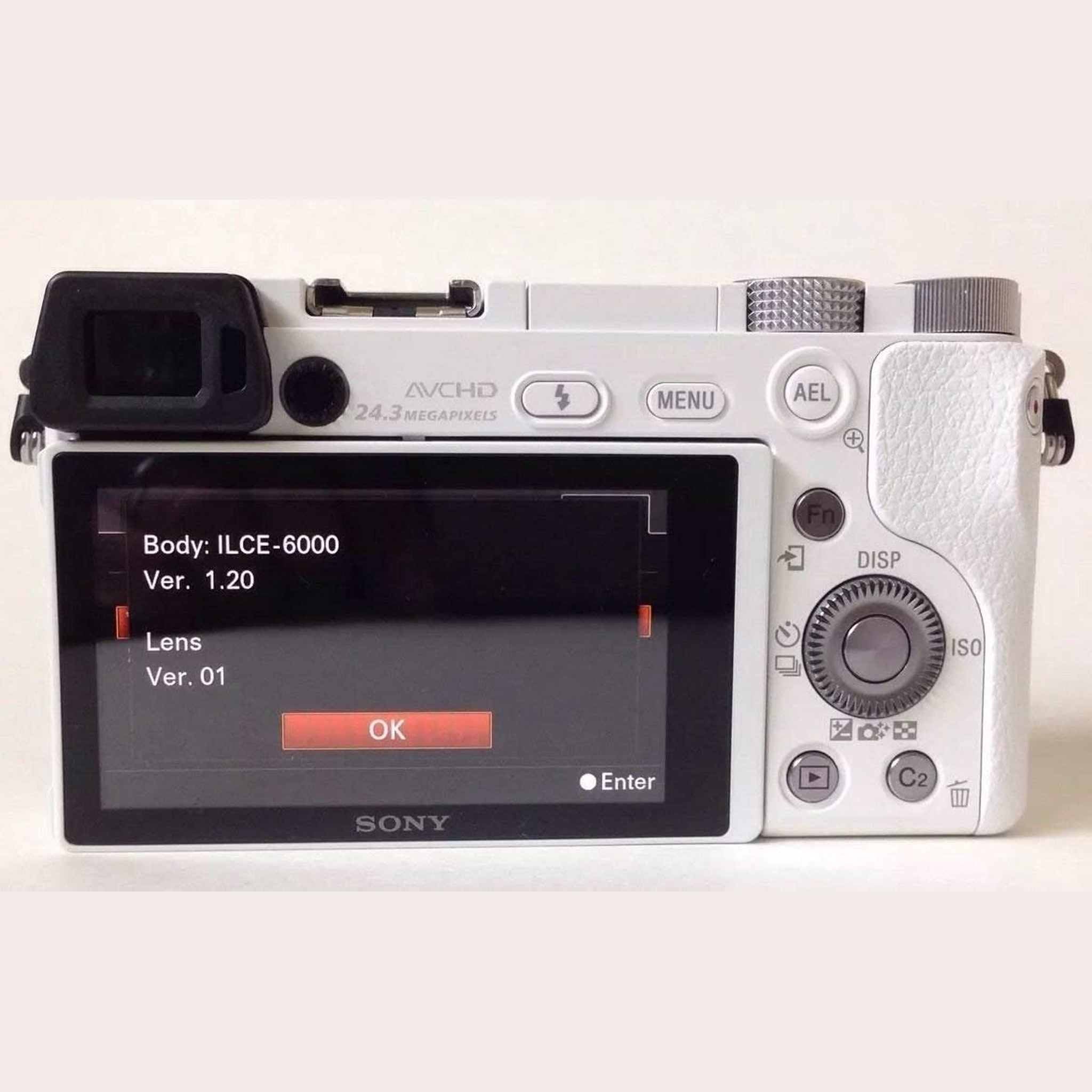 Sony Alpha a6000 Mirrorless Digital Camera Body Only White Kit Box