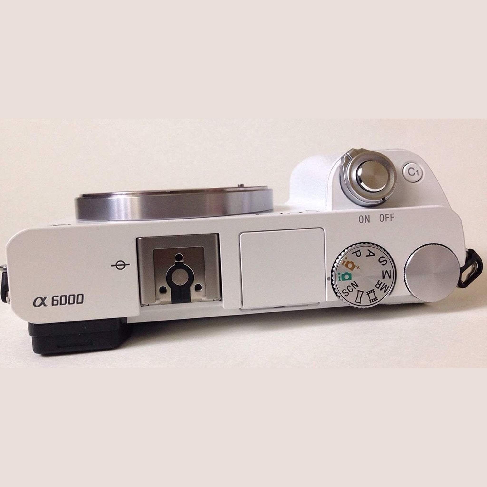 Sony Alpha a6000 Mirrorless Digital Camera Body Only White Kit Box