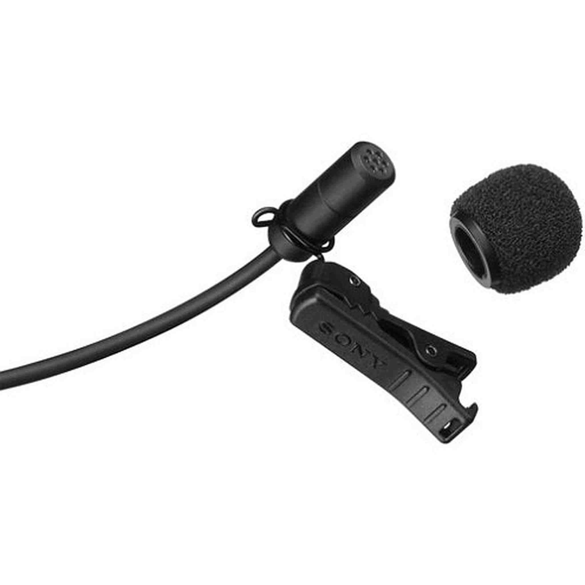 Sony ECMV1BMP Electret Condenser Lavalier Microphone for UWP Series, Black