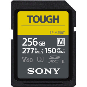 Sony TOUGH-M series SDXC UHS-II Card 256GB, V60, CL10, U3, Max R277MB/S, W150MB/S SF-M256T/T1