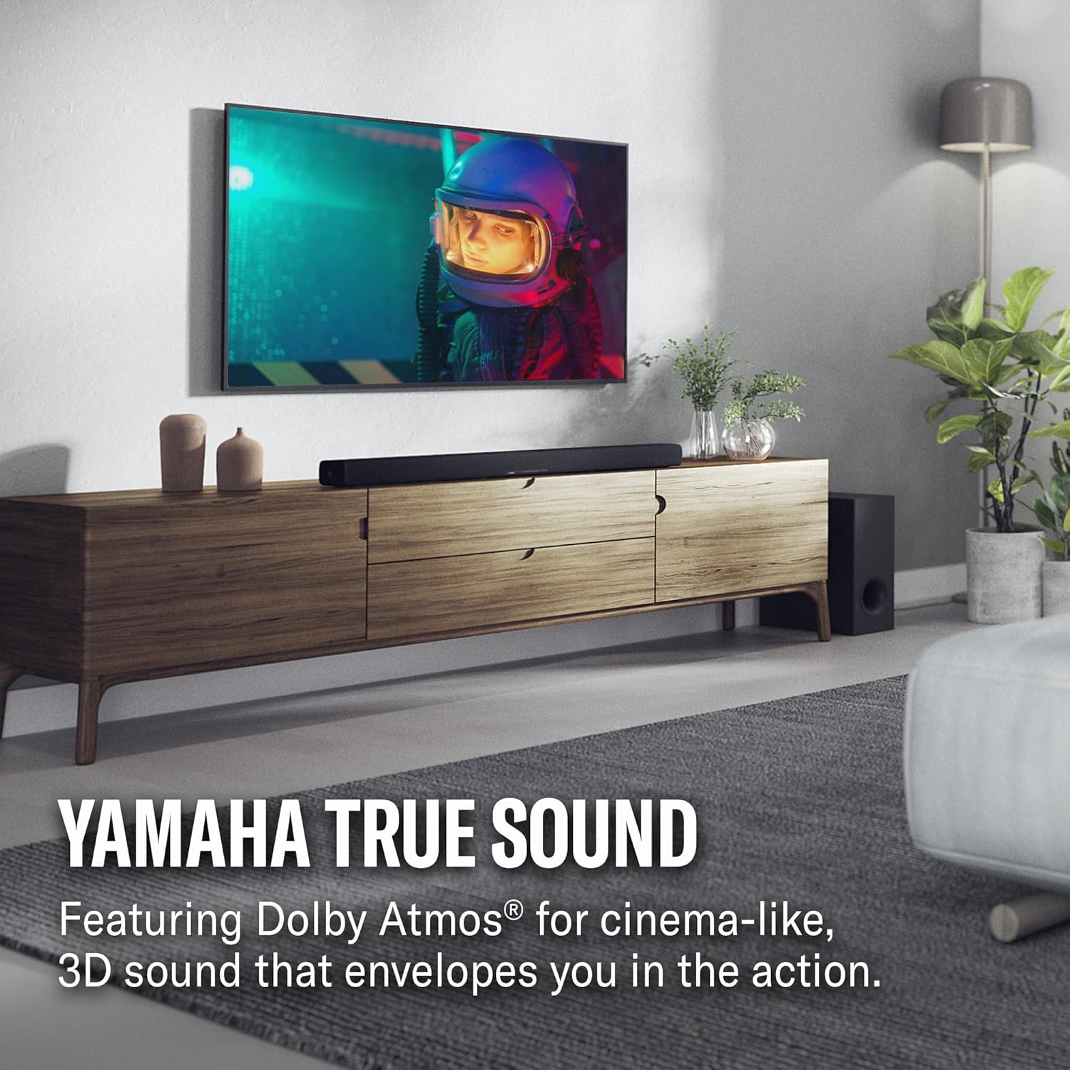 Yamaha True X Bar 50A 280W 2.1.2-Channel Dolby Atmos Sound Bar System Bundle