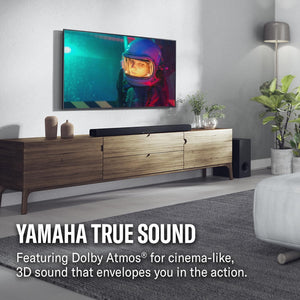 Yamaha True X Bar 50A 280W 2.1.2-Channel Dolby Atmos Sound Bar System Bundle