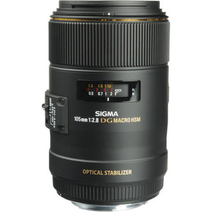 Sigma 105mm f/2.8 EX DG OS HSM Macro Lens for Canon Bundle