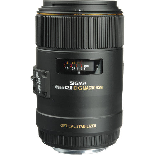 Sigma 105mm f/2.8 EX DG OS HSM Macro Lens for Canon Bundle