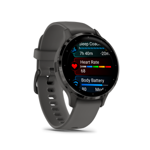 GarminVenu 3S Advanced Health & Fitness Tracker Smart Watch - Pebble Gray