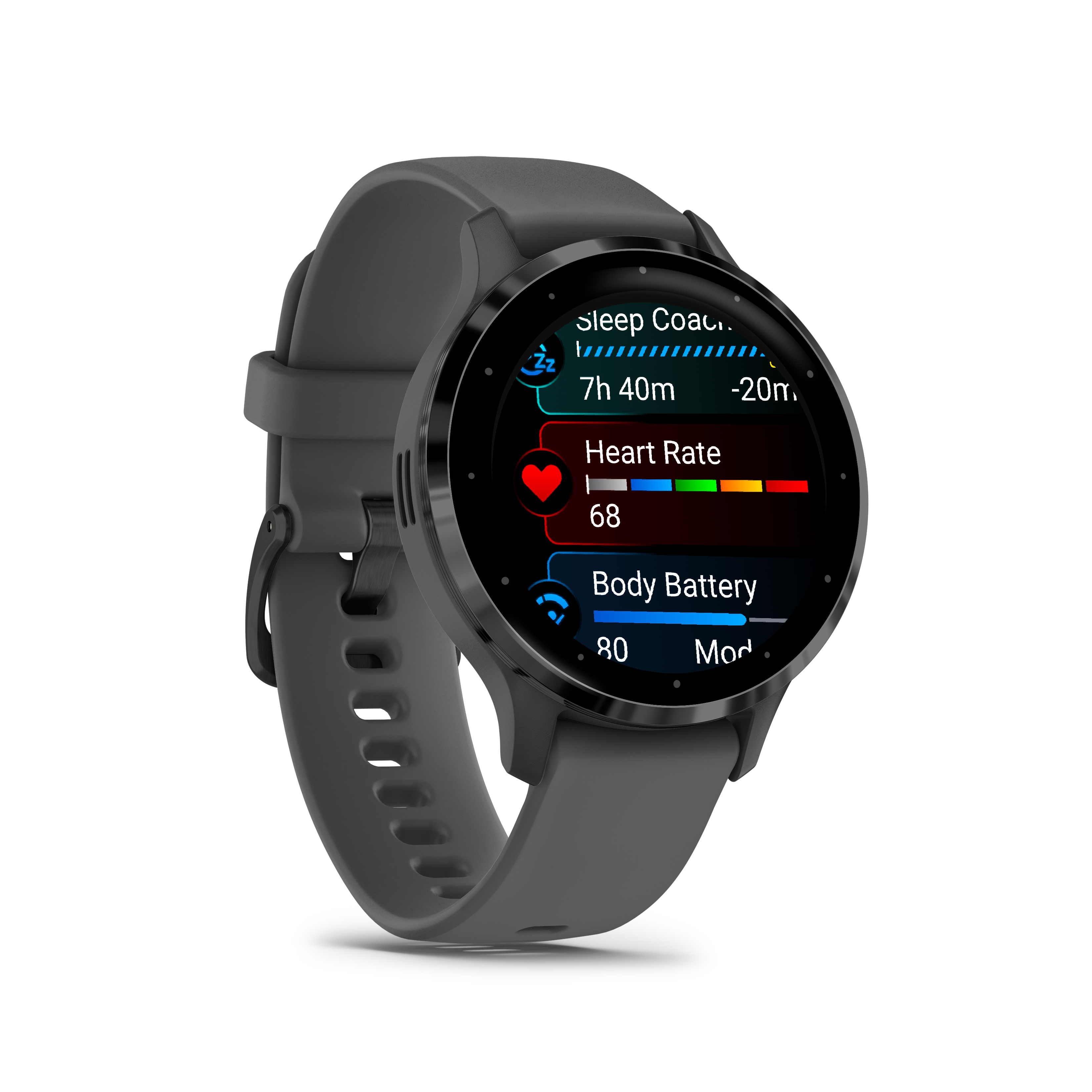 GarminVenu 3S Advanced Health & Fitness Tracker Smart Watch - Pebble Gray