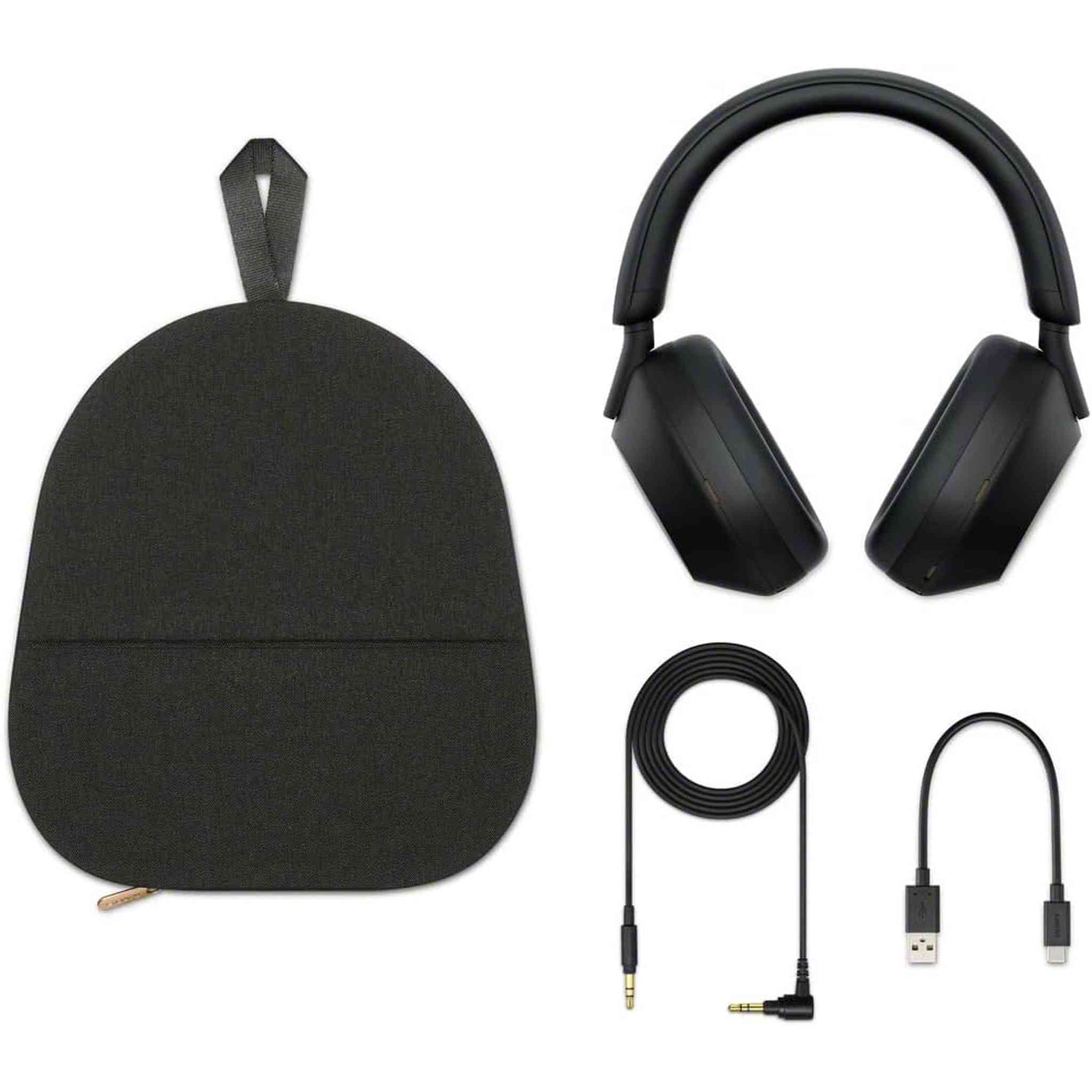 Sony WH-1000XM5 Noise-Canceling Wireless Over-Ear Headphones Black Bundle Sony