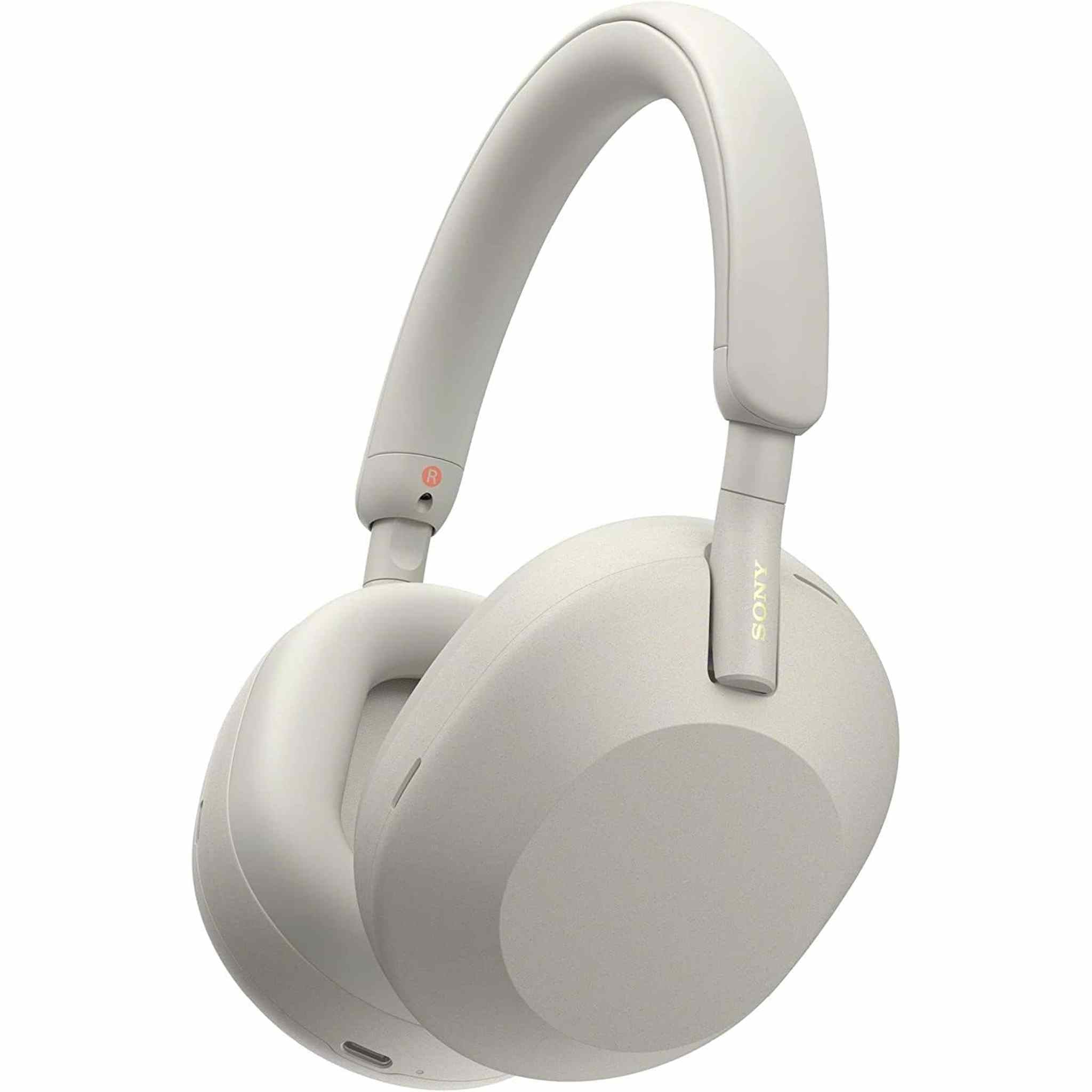Sony WH-1000XM5 Noise-Canceling Wireless Over-Ear Headphones Silver Bundle Sony