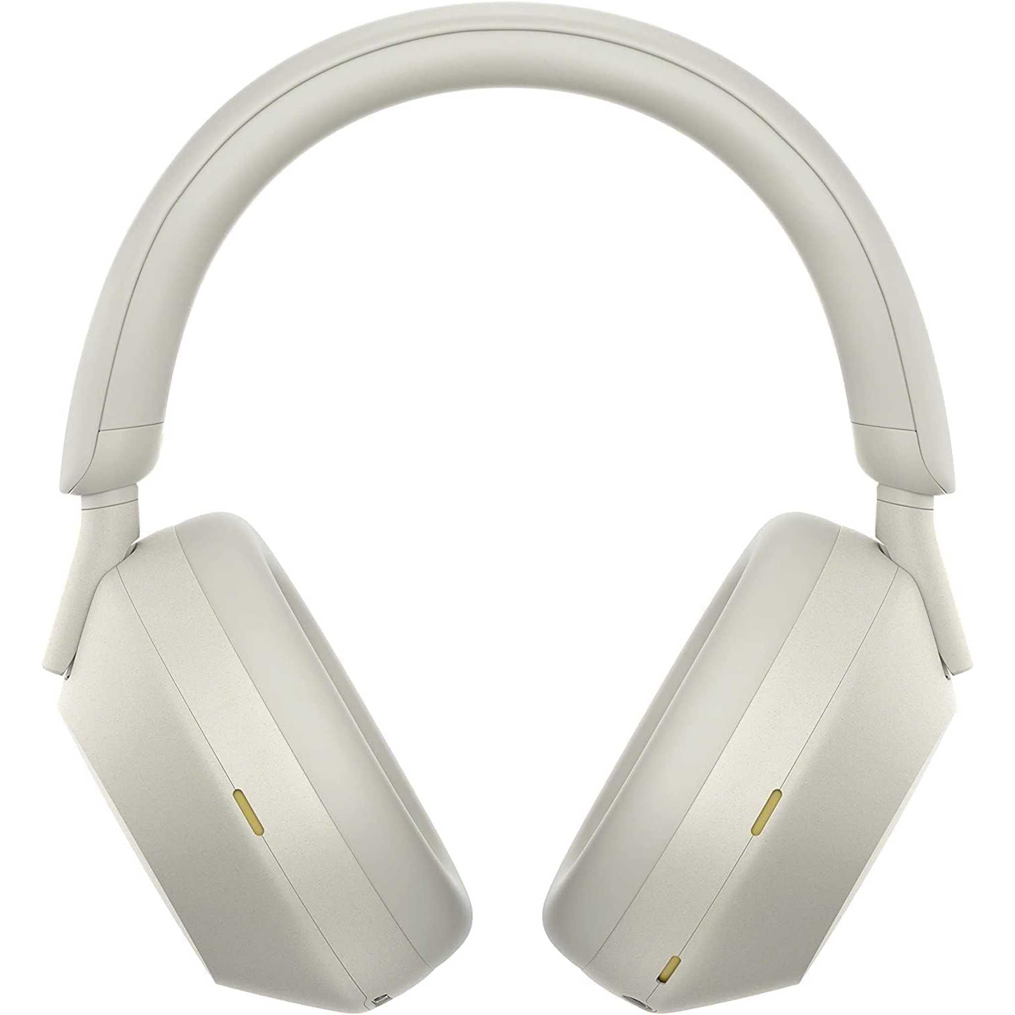 Sony WH-1000XM5 Noise-Canceling Wireless Over-Ear Headphones Silver Bundle Sony