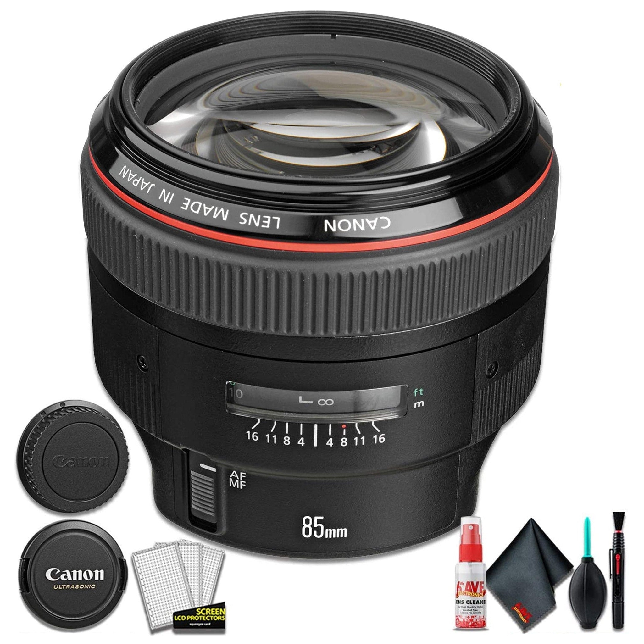 Canon EF 85MM F/1.2 L USM II Camera Lens International Model + Cleaning Kit - Used Canon