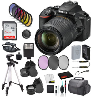 Nikon D5600 DSLR Camera w/ 18-140mm Lens Bundle � 9PC Filter