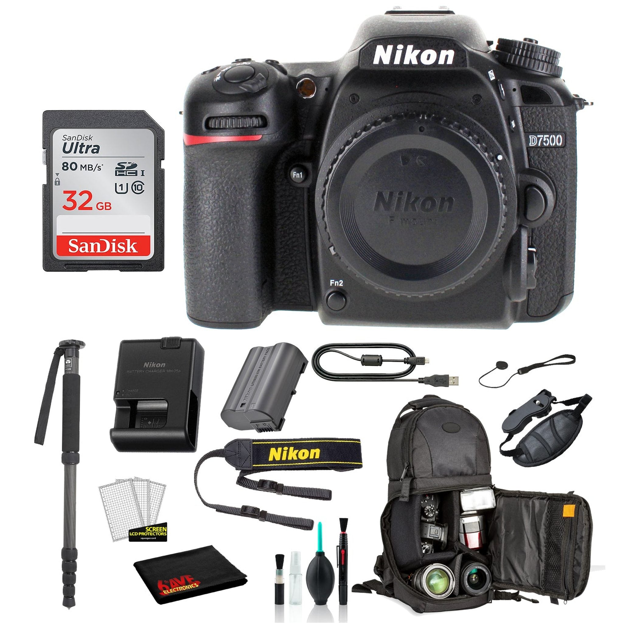 Nikon D7500 DSLR Camera Starter Bundle 01