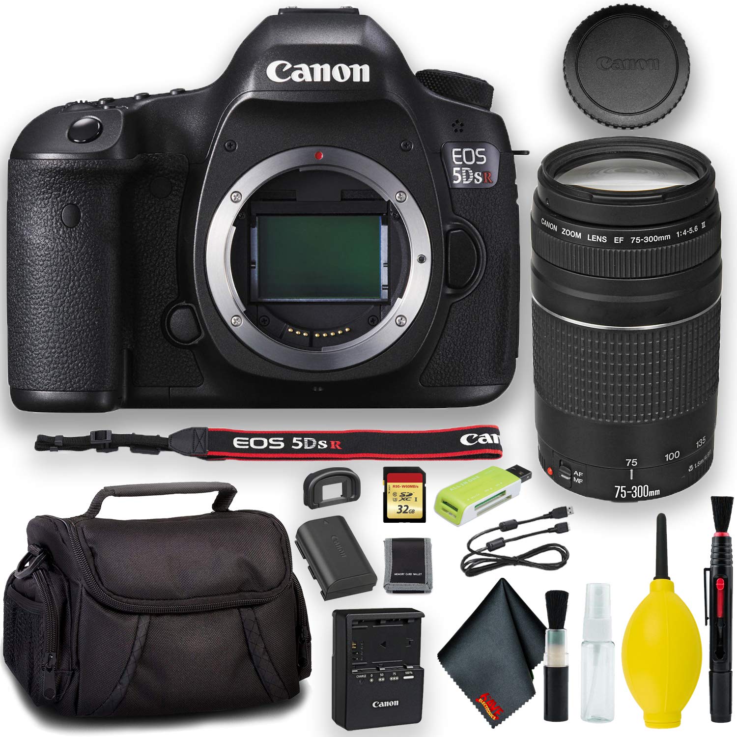 Canon EOS 5DS R DSLR Camera + 32GB Memory Bundle