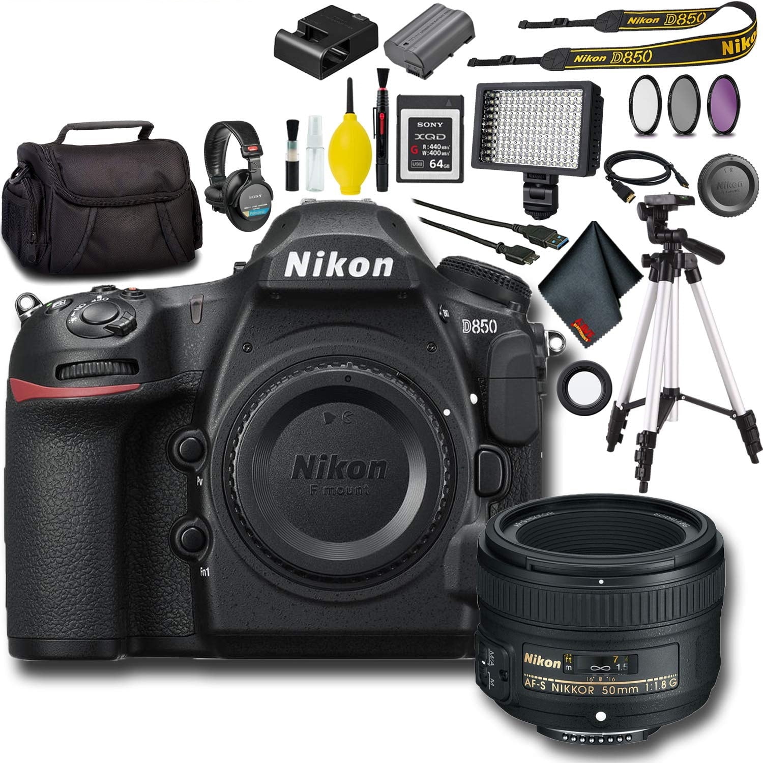 Nikon D850 DSLR Camera International Model Master Bundle