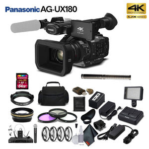 Panasonic AG-UX180 4K Premium Professional Camcorder AG-UX180PJ Advanced Bundle