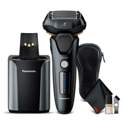 Panasonic ESLV97K Arc5 Wet/Dry 5 blade Electric Shaver Matte Black Bundle with Cleaning Cloth