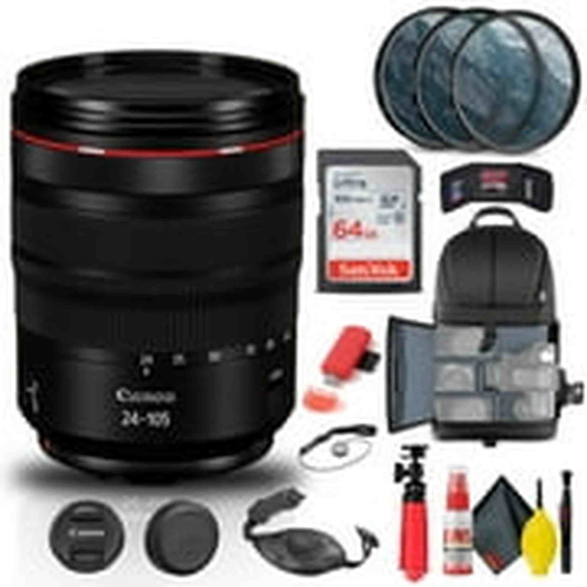 Canon EF 24mm f/1.4L II USM Lens 2750B002 + Filter + BackPack + 64GB + More