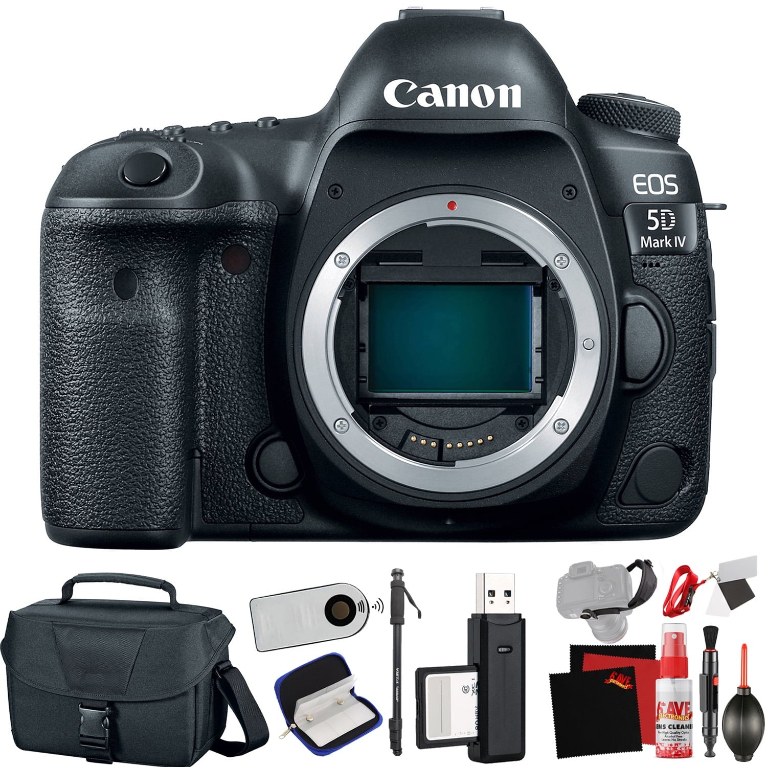 Canon EOS 5D Mark IV DSLR Camera (Body Only) (International Model) with Extra Accessory Bundle