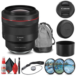 Canon RF 85mm f/1.2L USM DS Lens 3450C002 + Filter Kit + Cap Keeper + More