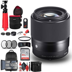 Sigma 30mm f/1.4 DC DN Contemporary Lens for Sony E 302965 Bundle Sigma