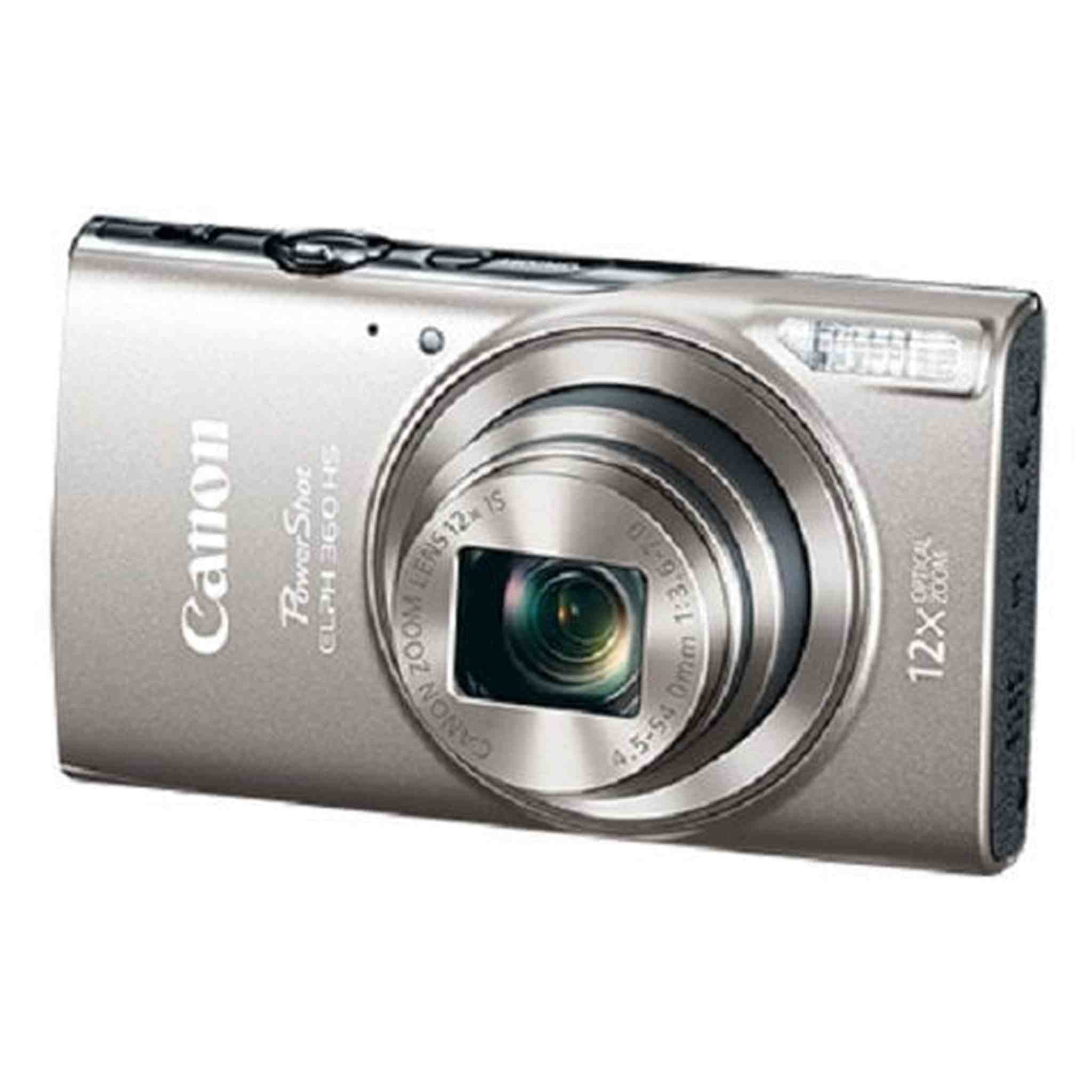 Canon PowerShot ELPH 360 Digital Camera w/ 12x Optical Zoom and Image Stabilization - Wi-Fi & NFC Enabled Silver - Reconditioned Canon