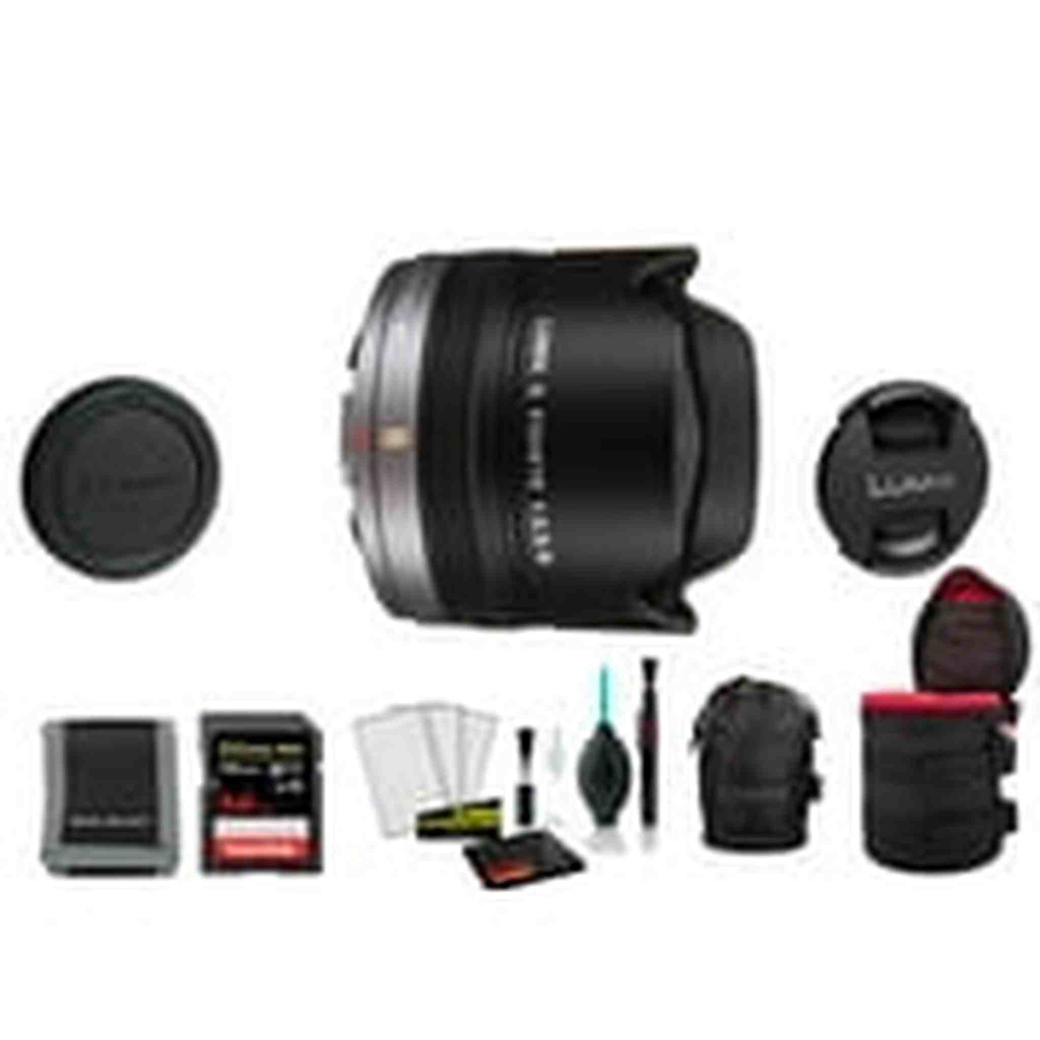 Panasonic Lumix G Fisheye 8mm f/3.5 Lens - Kit with Memory Card PANASONIC